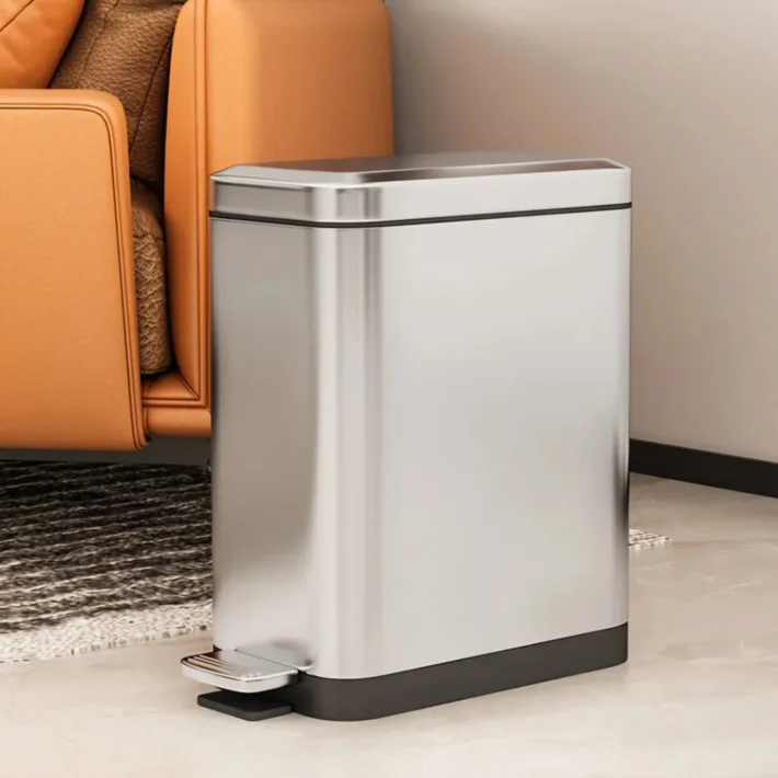 Cesto de Residuos Plateado 10L