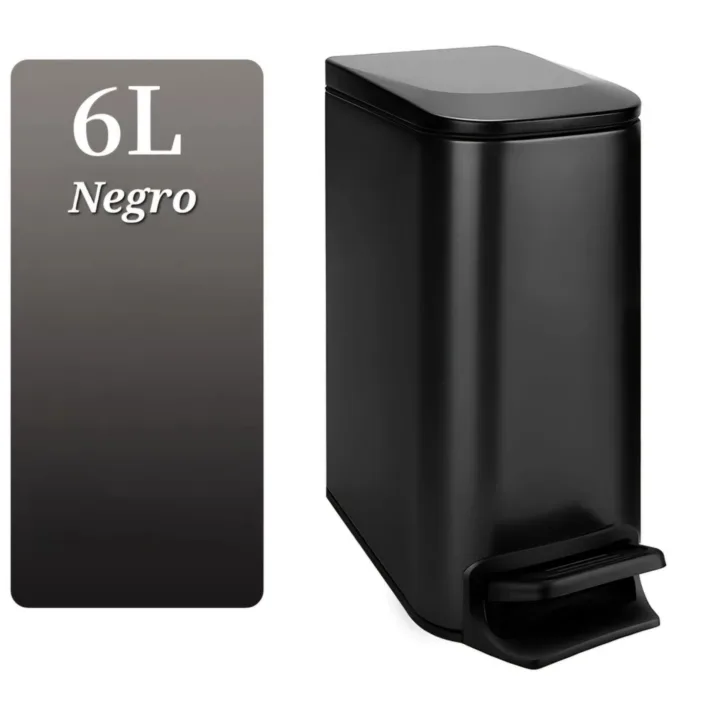 Cesto de Residuos Negro 6L