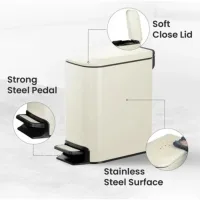 Cesto de Residuos Crema  6L
