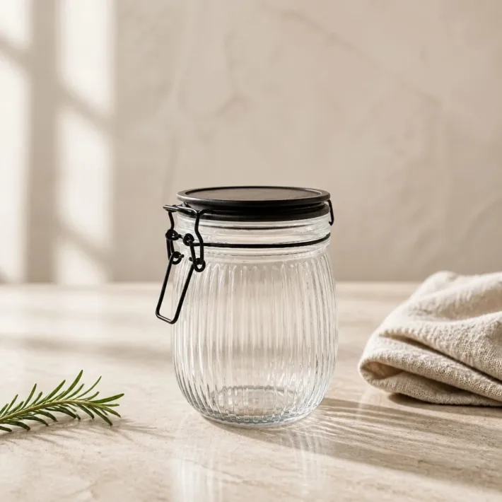 Frasco de Vidrio con Tapa Hermética Mediano 750ml