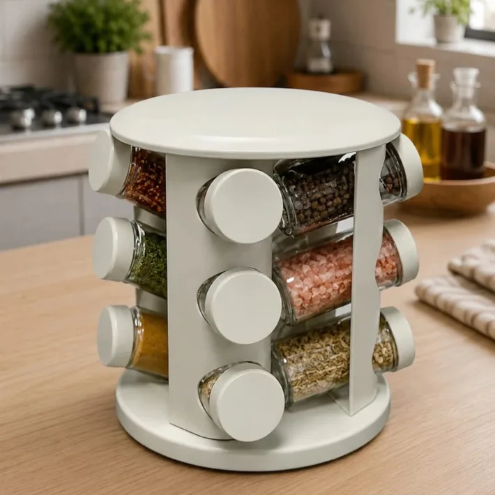Carrusel Redondo de 12 Especias Beige