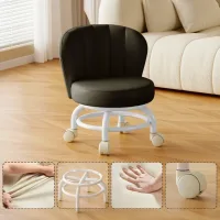 Taburete Rodante con Soporte de Espalda