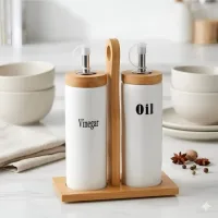Aceitero y Vinagrero de Cerámica  "MJK"
